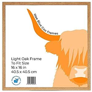 Wee Blue Coo Square Light Oak Wooden Picture Frame 16 x 16 Inch (40.5 x 40.5 cm) Acrylic Safety 'Glass' Photo Frame Wee Blue Coo Square Light Oak Wooden Picture Frame 16 x 16 Inch (40.5 x 40.5 cm) Acrylic Safety 'Glass' Photo Frame