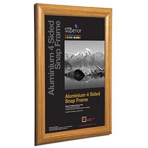 SECO Stewart Superior A4 Aluminium 4 Sided 25mm Front Loading Picture/Poster Snap Frame Light Wood Finish SECO Stewart Superior A4 Aluminium 4 Sided 25mm Front Loading Picture/Poster Snap Frame Light Wood Finish