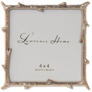 Lawrence Frames Metal Picture Frame, Natural Branch Design, Gold, 4x4 Lawrence Frames Metal Picture Frame, Natural Branch Design, Gold, 4x4