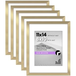 Americanflat 11x14 Picture Frame Set of 5 in Gold Use as 8x10 Picture Frame with Mat or 11x14 Frame Without Mat Picture Frames Collage Wall Decor with Plexiglass Cover Gallery Wall Frame Set Americanflat 11x14 Picture Frame Set of 5 in Gold Use as 8x10 Picture Frame with Mat or 11x14 Frame Without Mat Picture Frames Collage Wall Decor with Plexiglass Cover Gallery Wall Frame Set
