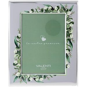 VALENTI & CO. Valenti&Co Wedding Promise Silver Photo Frame Ideal as a Gift for the Promise of Wedding, with Green Details (13 x 18 cm) VALENTI & CO. Valenti&Co Wedding Promise Silver Photo Frame Ideal as a Gift for the Promise of Wedding, with Green Details (13 x 18 cm)