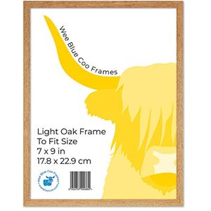 Wee Blue Coo 9x7 Light Oak Wooden Picture Frame 9 x 7 Inch (22.86 x 17.18cm) Picture Framing Glass Photo Frame Wee Blue Coo 9x7 Light Oak Wooden Picture Frame 9 x 7 Inch (22.86 x 17.18cm) Picture Framing Glass Photo Frame