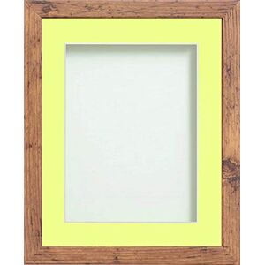 Frame Company Allington Rustic Photo Frame with Lemon Bon Bon Mount, A4 for 9x6 inch, fitted with perspex Frame Company Allington Rustic Photo Frame with Lemon Bon Bon Mount, A4 for 9x6 inch, fitted with perspex