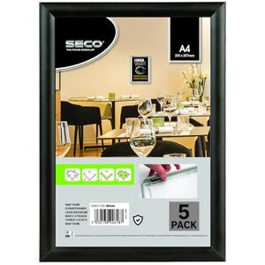 SECO Stewart Superior A3 Aluminium 4 Sided 25mm Front Loading Picture/Poster Snap Frame Black (Pack of 5) SECO Stewart Superior A3 Aluminium 4 Sided 25mm Front Loading Picture/Poster Snap Frame Black (Pack of 5)