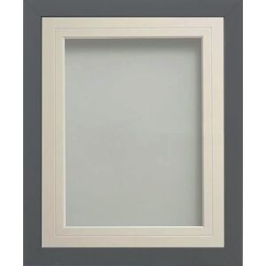 Frame Company Allington Grey Photo Frame with Ivory V-Groove Mount, 10x8 for 8x6 inch, fitted with perspex Frame Company Allington Grey Photo Frame with Ivory V-Groove Mount, 10x8 for 8x6 inch, fitted with perspex