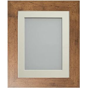 Frame Company Watson Rustic Picture Photo Frame fitted with Perspex, 10x10 inch with Ivory Mount for image size 8x8 inch Frame Company Watson Rustic Picture Photo Frame fitted with Perspex, 10x10 inch with Ivory Mount for image size 8x8 inch