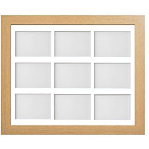 Frame Company Watson Beech Multi-Aperture Photo Frame with Mount, 20x16 for 6x4 (x9) * Choice of Frame Colour and Mount Design* NEW Frame Company Watson Beech Multi-Aperture Photo Frame with Mount, 20x16 for 6x4 (x9) * Choice of Frame Colour and Mount Design* NEW