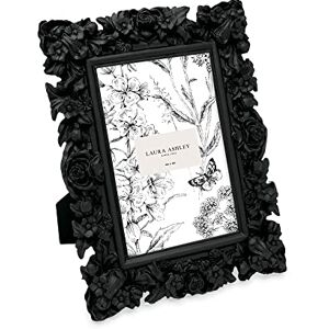 Laura Ashley 4x6 Black Floral Textured Hand-Crafted Resin Picture Frame with Easel, for Tabletop & Wall Display, Decorative Floral Design Home D cor, Photo Gallery, Art & More (4x6, Black) Laura Ashley 4x6 Black Floral Textured Hand-Crafted Resin Picture Frame with Easel, for Tabletop & Wall Display, Decorative Floral Design Home D cor, Photo Gallery, Art & More (4x6, Black)