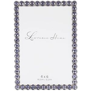 Lawrence Frames 4x6 Silver Metal Sparkle Frame Midnight Blue Lawrence Frames 4x6 Silver Metal Sparkle Frame Midnight Blue