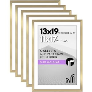 Americanflat 13x19 Picture Frame Set of 5 in Gold Use as 11x17 Picture Frame with Mat or 13x19 Frame Without Mat Picture Frames Collage Wall Decor with Plexiglass Cover Gallery Wall Frame Set Americanflat 13x19 Picture Frame Set of 5 in Gold Use as 11x17 Picture Frame with Mat or 13x19 Frame Without Mat Picture Frames Collage Wall Decor with Plexiglass Cover Gallery Wall Frame Set
