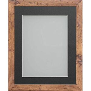 Frame Company Allington Rustic Photo Frame with Grey Mount, 8x6 for 5x3 inch, fitted with perspex Frame Company Allington Rustic Photo Frame with Grey Mount, 8x6 for 5x3 inch, fitted with perspex
