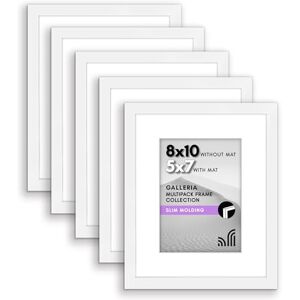 Americanflat 10x8 Photo Frames with Shatter-resistant Acrylic Set of 5 Use as 7x5 Photo Frames with Mount or 10x8 Picture Frames without Mount Gallery Wall Frame Set White Americanflat 10x8 Photo Frames with Shatter-resistant Acrylic Set of 5 Use as 7x5 Photo Frames with Mount or 10x8 Picture Frames without Mount Gallery Wall Frame Set White