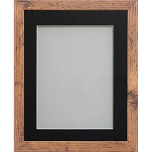 Frame Company Allington Rustic Photo Frame with Black Mount, 18x14 for 14x10 inch, fitted with perspex Frame Company Allington Rustic Photo Frame with Black Mount, 18x14 for 14x10 inch, fitted with perspex
