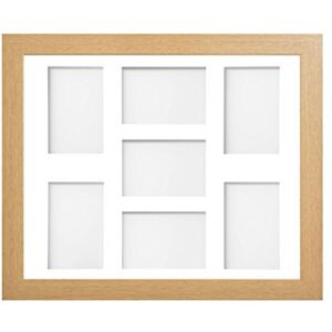 Frame Company Watson Beech Multi-Aperture Photo Frame with Mount, 20x16 for 6x4 (x7) * Choice of Frame Colour and Mount Design* NEW Frame Company Watson Beech Multi-Aperture Photo Frame with Mount, 20x16 for 6x4 (x7) * Choice of Frame Colour and Mount Design* NEW