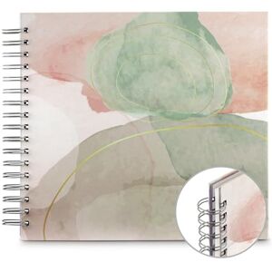 Hama Watercolor Spiral Photo Album 28 x 24 cm (100 Photos 10 x 15 cm to Stick, 50 White Pages, Scrapbooking Album DIY Photo Book to Personalise and Stick) Green Hama Watercolor Spiral Photo Album 28 x 24 cm (100 Photos 10 x 15 cm to Stick, 50 White Pages, Scrapbooking Album DIY Photo Book to Personalise and Stick) Green