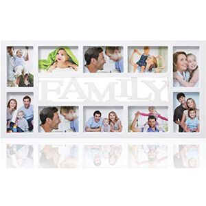 ARPAN Family Multi Aperture Photo Picture Frame Holds 10 X 6''X4'' Photos (White Family) ARPAN Family Multi Aperture Photo Picture Frame Holds 10 X 6''X4'' Photos (White Family)