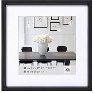 walther design Picture Frame Black 30 x 30 cm with PassepArtout, Steel Style Plastic Frame ES330B walther design Picture Frame Black 30 x 30 cm with PassepArtout, Steel Style Plastic Frame ES330B