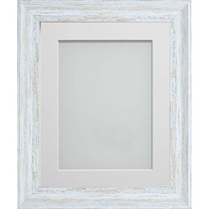 Frame Company Lynton Rustic White Photo Frame with White Mount, 18x14 for 14x10 inch, fitted with perspex Frame Company Lynton Rustic White Photo Frame with White Mount, 18x14 for 14x10 inch, fitted with perspex