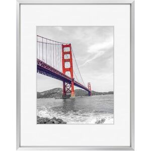 Frametory , 11x14 Aluminum Photo Frame with Ivory Color Mat for 8x10 Picture & Real Glass, Metal Picture Frame Collection (Silver, 1-Pack) Frametory , 11x14 Aluminum Photo Frame with Ivory Color Mat for 8x10 Picture & Real Glass, Metal Picture Frame Collection (Silver, 1-Pack)