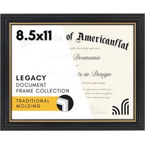 Americanflat Ornate 8.5x11 Diploma Frame in Black and Gold Certificate Frame with with Shatter-Resistant Glass and Easel for Wall and Tabletop Display Antique Decor Vintage Picture Frame Americanflat Ornate 8.5x11 Diploma Frame in Black and Gold Certificate Frame with with Shatter-Resistant Glass and Easel for Wall and Tabletop Display Antique Decor Vintage Picture Frame