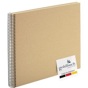 Goldbuch Bella Vista 25 606 Spiral Album, Beige Photo Book, 35 x 30 x 2.8 cm, Photo Album 40 White Pages, Canvas Cover, Photo Album in Landscape Format, Photo Book, Light Brown Goldbuch Bella Vista 25 606 Spiral Album, Beige Photo Book, 35 x 30 x 2.8 cm, Photo Album 40 White Pages, Canvas Cover, Photo Album in Landscape Format, Photo Book, Light Brown