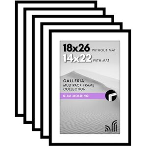 Americanflat 18x26 Poster Frame Set of 5 in Black Use as 14x22 Picture Frame with Mat or 18x26 Frame Without Mat Picture Frames Collage Wall Decor with Plexiglass Cover Gallery Wall Frame Set Americanflat 18x26 Poster Frame Set of 5 in Black Use as 14x22 Picture Frame with Mat or 18x26 Frame Without Mat Picture Frames Collage Wall Decor with Plexiglass Cover Gallery Wall Frame Set
