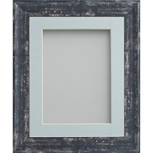 Frame Company Lynton Coal Photo Frame with Light Blue Mount, A4 for 10x6 inch, fitted with perspex Frame Company Lynton Coal Photo Frame with Light Blue Mount, A4 for 10x6 inch, fitted with perspex