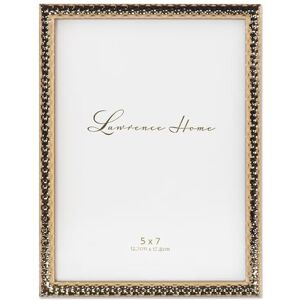 Lawrence Frames Metal Picture Frame with Hammer Effect, 5x7, Gold Lawrence Frames Metal Picture Frame with Hammer Effect, 5x7, Gold