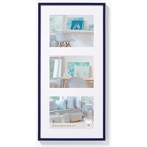 walther design Picture Frame Blue 3x 10x15 cm Gallery with PassepArtout, New Lifestyle Plastic Frame KV315L walther design Picture Frame Blue 3x 10x15 cm Gallery with PassepArtout, New Lifestyle Plastic Frame KV315L