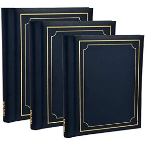 ARPAN 3 x Self Adhesive Photo Albums Totaling 108 Sheets 216 Sides Padded Leather Style Finish Blue ARPAN 3 x Self Adhesive Photo Albums Totaling 108 Sheets 216 Sides Padded Leather Style Finish Blue