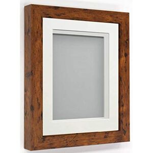 Frame Company Rickman Box 3D Photo Frame, Wood, Rustic with Off-White Mount, 14x11 for Image Size 12x8 inch Frame Company Rickman Box 3D Photo Frame, Wood, Rustic with Off-White Mount, 14x11 for Image Size 12x8 inch