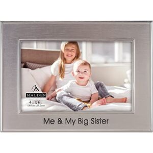 Malden International Designs 4x6 Me & My Big Sister Metal Brushed Pewter Finish Horizontal Inner And Outer Frame Borders Malden International Designs 4x6 Me & My Big Sister Metal Brushed Pewter Finish Horizontal Inner And Outer Frame Borders