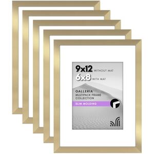 Americanflat 9x12 Picture Frame Set of 5 in Gold Use as 6x8 Picture Frame with Mat or 9x12 Frame Without Mat Picture Frames Collage Wall Decor with Plexiglass Cover Gallery Wall Frame Set Americanflat 9x12 Picture Frame Set of 5 in Gold Use as 6x8 Picture Frame with Mat or 9x12 Frame Without Mat Picture Frames Collage Wall Decor with Plexiglass Cover Gallery Wall Frame Set