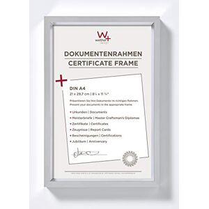 walther design Picture Frame Silver 21 x 29.7 cm (DIN A4) with PassepArtout, Steel Style Plastic Frame ES130S walther design Picture Frame Silver 21 x 29.7 cm (DIN A4) with PassepArtout, Steel Style Plastic Frame ES130S