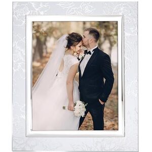 Lenox Silver Peony 8" x 10" Frame, 3.15 LB, Metallic Lenox Silver Peony 8" x 10" Frame, 3.15 LB, Metallic