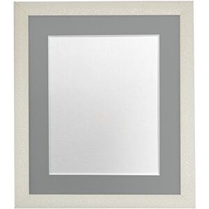 FRAMES BY POST Glitz Cream Picture Photo Frame with Dark Grey Mount 14 x 11 Image Size 12 x 8 Inch Plastic Glass FRAMES BY POST Glitz Cream Picture Photo Frame with Dark Grey Mount 14 x 11 Image Size 12 x 8 Inch Plastic Glass