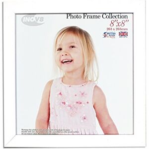 INOV8 British Made Real Wood Picture/Photo Frame 8x8" Inch(20x20cm) Auckland 20mm Pine White INOV8 British Made Real Wood Picture/Photo Frame 8x8" Inch(20x20cm) Auckland 20mm Pine White