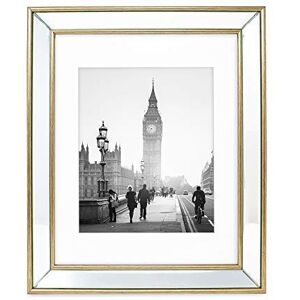 Isaac Jacobs 11x14 (Matted 8x10) Gold Beveled Mirror Picture Frame Classic Mirrored Frame with Deep Slanted Angle Made for Wall Décor Display, Photo Gallery and Wall Art (11x14 (Matted 8x10), Gold) Isaac Jacobs 11x14 (Matted 8x10) Gold Beveled Mirror Picture Frame Classic Mirrored Frame with Deep Slanted Angle Made for Wall Décor Display, Photo Gallery and Wall Art (11x14 (Matted 8x10), Gold)