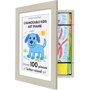 Americanflat Front Loading Kids Art Frame in Light Wood 8.5x11 Picture Frame with Mat and 10x12.5 Without Mat Kids Artwork Frames Changeable Display Frames for Kids Artwork Holds 100 Pieces Americanflat Front Loading Kids Art Frame in Light Wood 8.5x11 Picture Frame with Mat and 10x12.5 Without Mat Kids Artwork Frames Changeable Display Frames for Kids Artwork Holds 100 Pieces