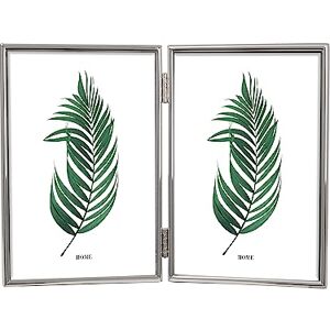 INOV8 Framing Tarnish Resistant Silver Plated Picture Frame Thin Edge Double Frame Design for Two Photos 6x4 Inch (15x10cm) INOV8 Framing Tarnish Resistant Silver Plated Picture Frame Thin Edge Double Frame Design for Two Photos 6x4 Inch (15x10cm)