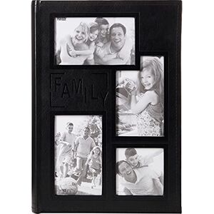 Pioneer Collage Frame Embossed "Family" Sewn Leatherette Cover 300 Pocket Photo Album, Black Pioneer Collage Frame Embossed "Family" Sewn Leatherette Cover 300 Pocket Photo Album, Black