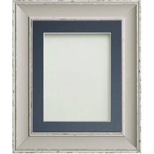 Frame Company Brooke Moonstone Grey Photo Frame, Blue Mount, 14x11 for 10x7 inch, fitted with perspex Frame Company Brooke Moonstone Grey Photo Frame, Blue Mount, 14x11 for 10x7 inch, fitted with perspex