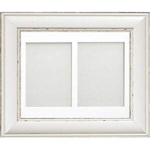 Frame Company Brooke Range 16 x 12 Inches Antique White Picture Photo Frame with White 2 Aperture Mount for Image Size 9 x 7 Inches, Portrait Frame Company Brooke Range 16 x 12 Inches Antique White Picture Photo Frame with White 2 Aperture Mount for Image Size 9 x 7 Inches, Portrait