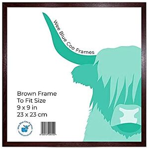 Wee Blue Coo 9x9 Brown Wooden Picture Frame 9 x 9 Inch (22.86 x 22.86cm) Picture Framing Glass Photo Frame Wee Blue Coo 9x9 Brown Wooden Picture Frame 9 x 9 Inch (22.86 x 22.86cm) Picture Framing Glass Photo Frame