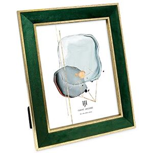 Isaac Jacobs Velvet Picture Frame with Metallic Gold Double Border, Photo Frame, Horizontal & Vertical, Made for Tabletop & Wall Display, for Home and Office (8x10, Green) Isaac Jacobs Velvet Picture Frame with Metallic Gold Double Border, Photo Frame, Horizontal & Vertical, Made for Tabletop & Wall Display, for Home and Office (8x10, Green)