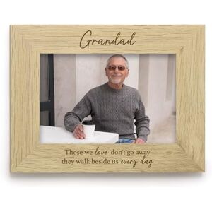 eBuyGB Grandad Memorial Photo Frame, In Loving Memory Wood Picture Frame, Engraved Remembrance Keepsake, Loved One Sympathy Gift, 4" x6 eBuyGB Grandad Memorial Photo Frame, In Loving Memory Wood Picture Frame, Engraved Remembrance Keepsake, Loved One Sympathy Gift, 4" x6