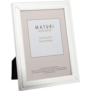 Maturi Silver Plated Photo Frame Bead Edge Finish, 8 x 10-inch (20 x 25cm) Maturi Silver Plated Photo Frame Bead Edge Finish, 8 x 10-inch (20 x 25cm)