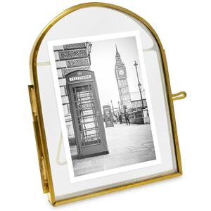 Isaac Jacobs 2x3 Vintage Style, Arched Brass & Glass Metal Floating Picture Frame with Locket Closure (Vertical), Made for Tabletop Display (2x3 Vertical, Antique Gold) Isaac Jacobs 2x3 Vintage Style, Arched Brass & Glass Metal Floating Picture Frame with Locket Closure (Vertical), Made for Tabletop Display (2x3 Vertical, Antique Gold)