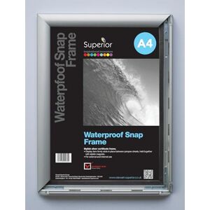 SECO Stewart Superior A4 Waterproof Aluminium 4 Sided 25mm Front Loading Picture/Poster Snap Frame Silver SECO Stewart Superior A4 Waterproof Aluminium 4 Sided 25mm Front Loading Picture/Poster Snap Frame Silver