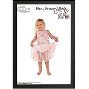 INOV8 British Made Real Wood Picture/Photo Frame 15x10" Inch(38x25cm) Auckland 20mm Pine Black INOV8 British Made Real Wood Picture/Photo Frame 15x10" Inch(38x25cm) Auckland 20mm Pine Black